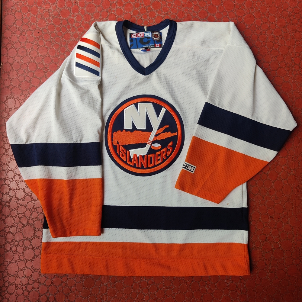Vintage New York Islanders CCM NHL Hockey Jersey Made in Canada Blank Size M